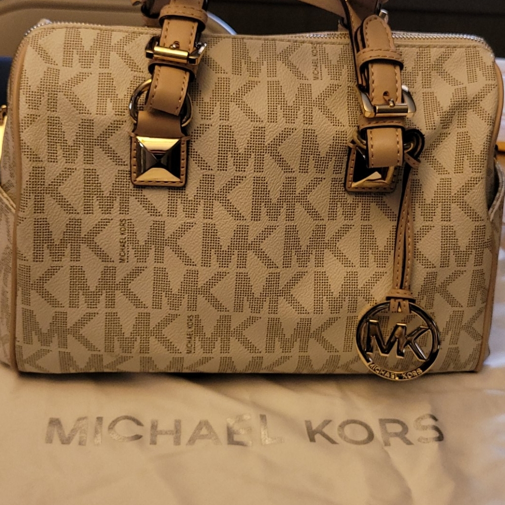 Michael Kors Beige Satchel with dust bag
